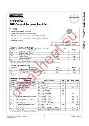 KSP2907ATF datasheet  